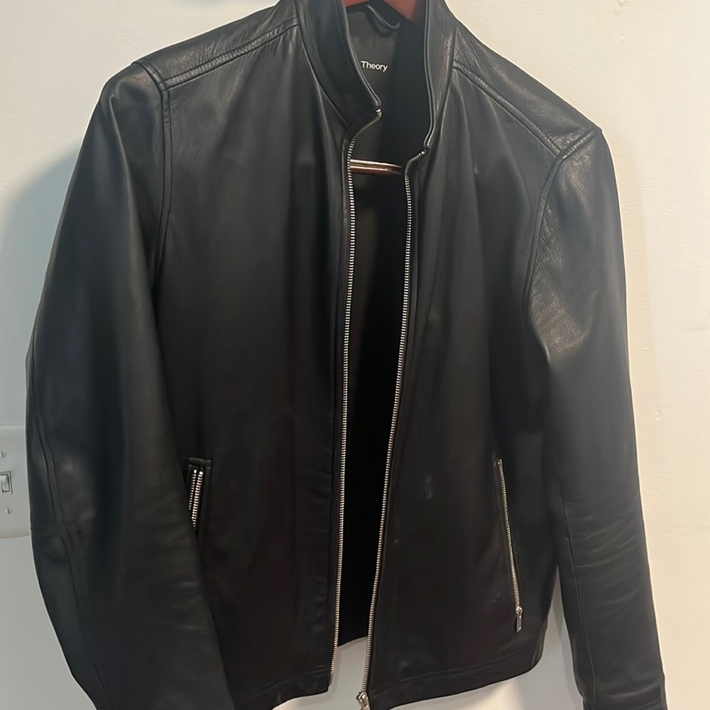 Theory Morvek Leather Jacket